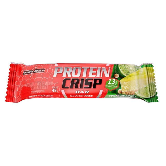 Barra de Proteína Integralmedica Protein Crisp Sabor Torta de Limão 45g